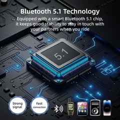 Novamente V6 Pro+ Motorcycle Helmet Bluetooth Intercom Headset, Up to 6 Rider…