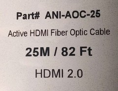 82 FT Active Fiber Optic HDMI 2.0 Cable • New • 4K 60Hz 18Gb HDR ARC HDCP 2.2