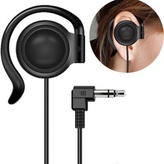 Ear Hook Listen Only Earpiece 3.5mm Jack Single Side Headset Headphone Earphone