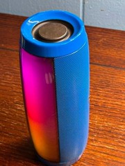 Billboard BB3765 Bluetooth Speaker LED Disco Light Blue Open Box Tested IPX4
