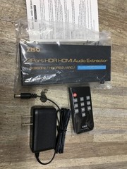 ZISO 3 Port HDR HDMI Audio Extractor 4K@60Hz HDCP2.2 ARC With Audio EDID Setting
