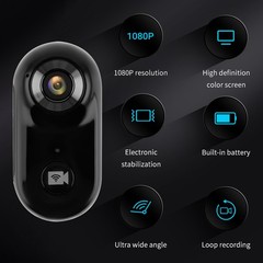 Wi-Fi Cat Dog Pet Collar 1080P HD Monitor Camera Video Recorder Mini Body Camera