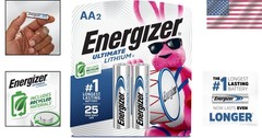 Ultimate Lithium AA Batteries 2 Pack – Reliable, Leak Proof for Household Use