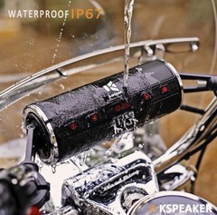 K-Speaker K2 Waterproof Bluetooth Radio Motorcycle Audio System, Black