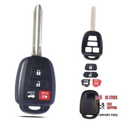 SUPALAND Key Fob Shell Case Replacement Fits for Toyota Camry Corolla RAV4