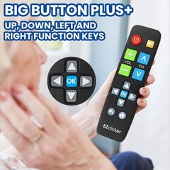 Big Button TV Remote for Seniors Universal Compatibility Easy to Use Black