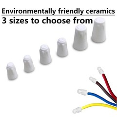 24 Pack Ceramic Wire Connector,High-Temp Screw Wire Connector,Twist Caps for …