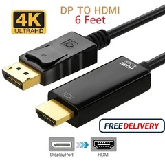 Display Port to HDMI Cable DP Adapter Converter Audio Video PC HDTV 1080P 60Hz