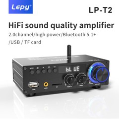 300W Bluetooth Amplifier LED Powerful Hifi Stereo Amplifier, 2.0 Channels LP-T2