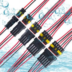 2/3/4/5/6 Way Car Waterproof Male Female 18AWG Wire Cable Connector Plug 2/4Sets