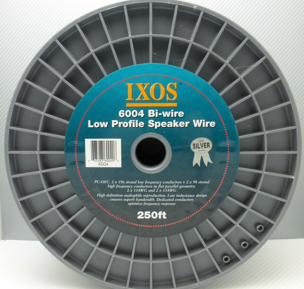 IXOS 6004 Bi-wire Low Profile Speaker Cable 250′ spool