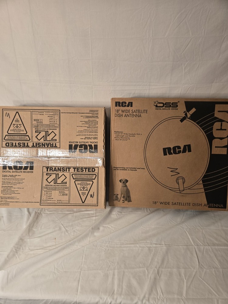 Vintage – RCA Standard Digital Receiver and 18″ Dish New Still in the Box