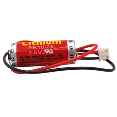 10Pcs 3.6V ER10/28 ER10280 Lithium Battery Mitsubishi FX2NC-32BL Battery w/ Plug