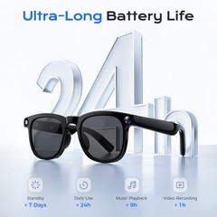 Domars AI Smart Glasses 8MP Camera ChatGPT Bluetooth Call Voice video Record