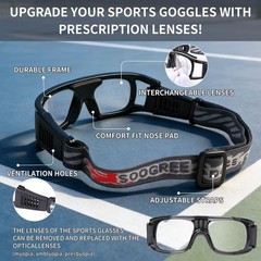 “N/A” Sports Goggles Glasses Men Racquetball Basketball Football Eyewear Prot…