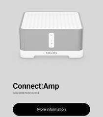Sonos Amplifier: Sonos Connect Digital Media Streamer S1 Sonos app w/Power cord