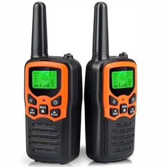 2 PACK Long Range 100 Mile Waterproof Walkie Talkie Two Way Radio Charge Headset