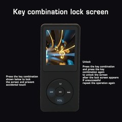 Portable Music Player: 8GB Memory, 64GB Expandable, 30 Hours Playback, FM Radio