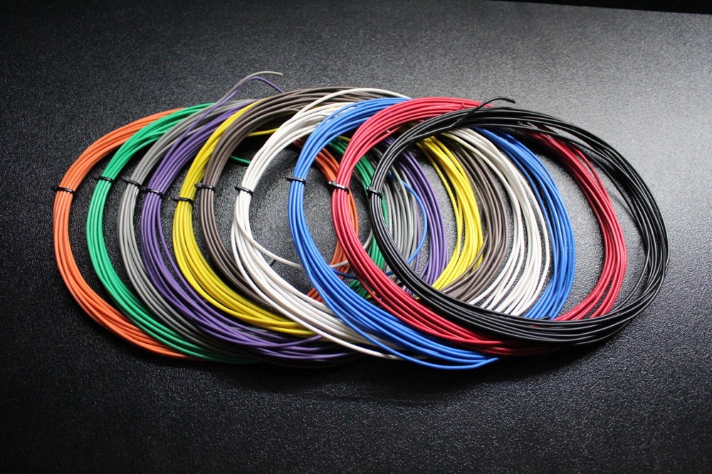 18 GAUGE WIRE PRIMARY COPPER STRANDED LOT PICK COLOR LENGTH FT AWG POWER REMOTE