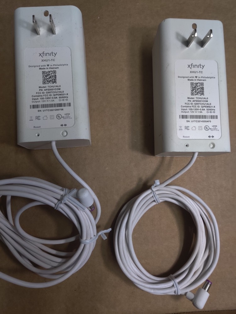 Xfinity XHU1-TC Power Adapter White TCHU1AL0 (LOT OF 2)