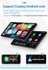 8+128GB CarPlay Android 10.33″ Rotatable Single DIN Car Stereo Radio GPS Wifi AM