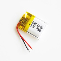 2 PCS 3.7V 70mAh Li-Po Li-Polymer Rechargeable Battery For Bluetooth Mp3 401420