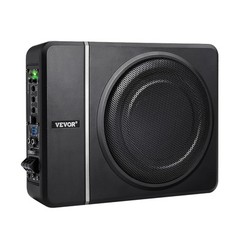 VEVOR 8″ 240W Slim Under-Seat Subwoofer Powered Car Truck Sub w/ Amp Kit Speaker