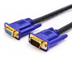 VGA EXTENSION Cable MALE TO FEMALE SVGA PC to Monitor Lead TRIPLE SHIELDED Lot