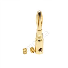 8 Pack 4mm 24k Gold Banana Plug Deluxe Dual Lock Speaker Wire Audio Jack Connect
