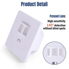 AC100-240V Motion Sensor Switch Durable Construction for Indoor Lamp Control