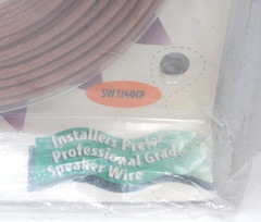 NEW Recoton 12 Gauge 40ft Oxygen Free Copper Speaker Wire w Gold Plated Pins NOS