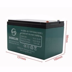 12V 12Ah 6-DZM-12 Battery 6-DZF-12 Replace Go Kart ATV Scooter 6-DMF-12