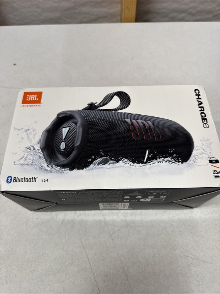 JBL Charge 6 Bluetooth Speaker Waterproof Portable Powerbank Bass Black