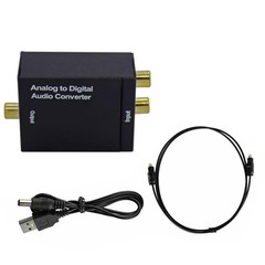 RCA to Optical Audio ADC 96KHz 24-bit Sampling Aluminum Body for Laptop/Receiver