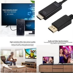 4K Display Port DP to HDMI Cable 60Hz 2160P 25.92Gbps HDR Audio Video Adapter PC
