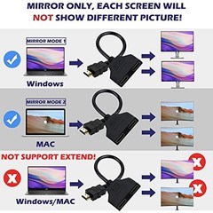 4K HDMI Cable Splitter Adapter 2.0 Converter 1 In 2 Out 1 Male to 2 Female lot