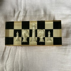 Vintage Windsor AM Radio Chess Lucite Hong Kong Untested