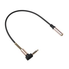 24cm 90 Degree Single Elbow 3.5mm Extension Cable For PC Speaker Headsets