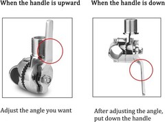 Marine VHF Antenna Mounts Ratchet Mount 316 Stainless Steel Boat Adjustable