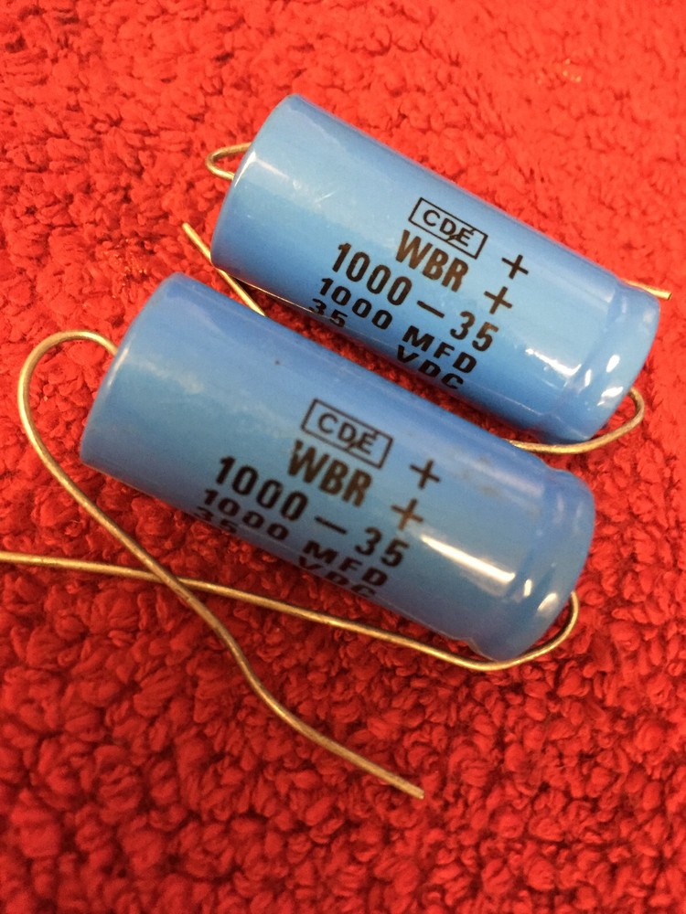 WBR1000-35 1000 MFD 35V AXIAL CAPACITORS CORNELL DUBILIER 1 pc only