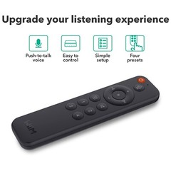WiiM Voice Remote for WiiM Mini and Pro Audio Streamer, Push-to-Talk – Black