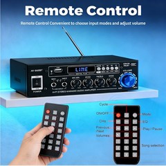 2000W 2CH bluetooth Stereo Audio Amplifier HiFi Receiver Amp f/ Home Car Speaker