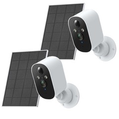 2/4PK 1080P Solar Camera Wireless WiFi Solar Power Battery Camera System Outdoor
