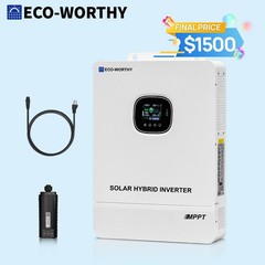 ECO-WORTHY 10KW 48V Solar Inverter 120V/220V Split Phase 200A Charger UL1741