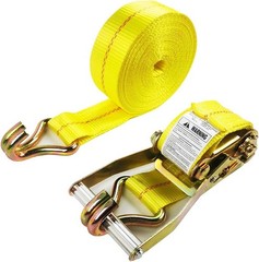 4 Pack 2″ x 27′ Ratchet Straps, 10,000lbs Heavy-Duty Cargo Tie Down with J-Hooks