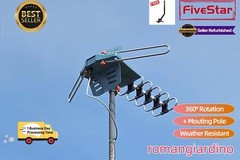 Limited Offer Outdoor TV Antenna Pole Motorized HDTV 4K 360° HDTV Antenna + Pole