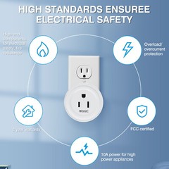 Smart Plug, Mini Smart WiFi Outlet Compatible with Alexa, Google Assistant 2/pk