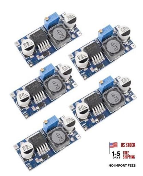 LM2596 DC to DC Buck Converter 3.0-40V to 1.5-35V Adjustable Voltage 5 Pack