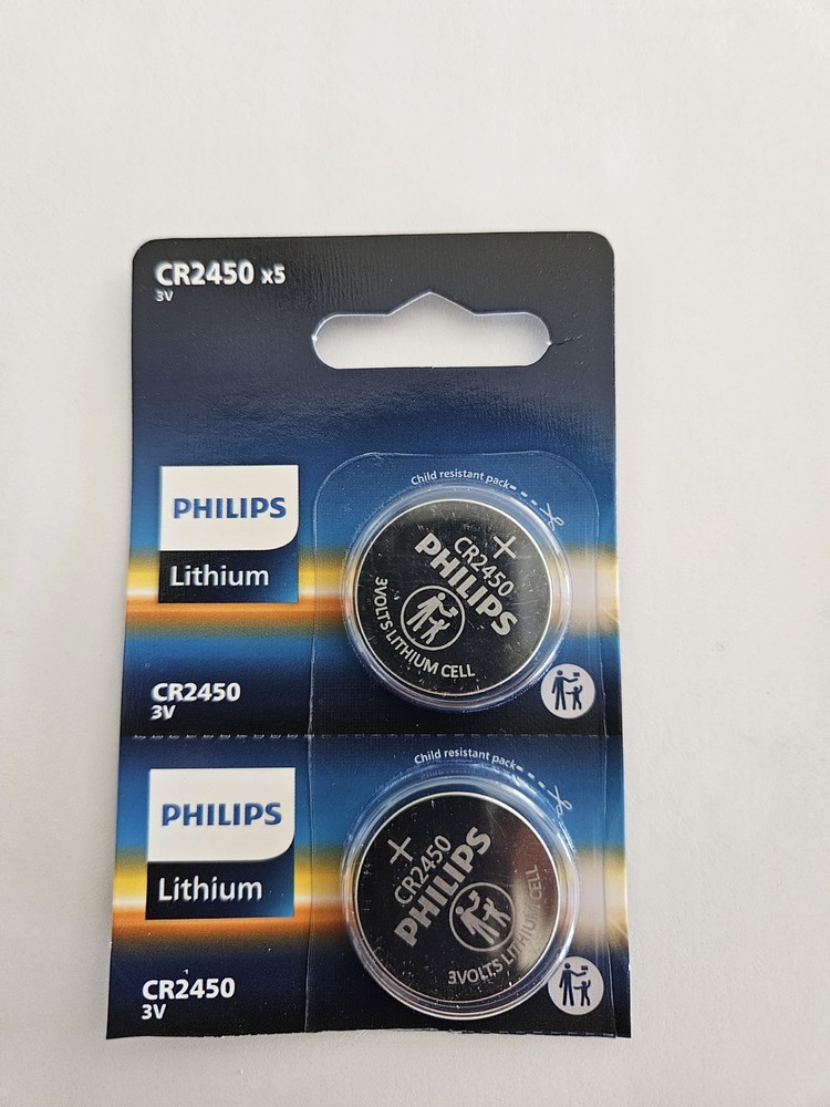 Fast Shipping -2- Philps Cr2450-Lithium Battery-3V- Car Fobs , Date 2036