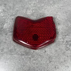 Vintage Red Tail Light Lens Chevron V-Shape Textured Glass Part 13450